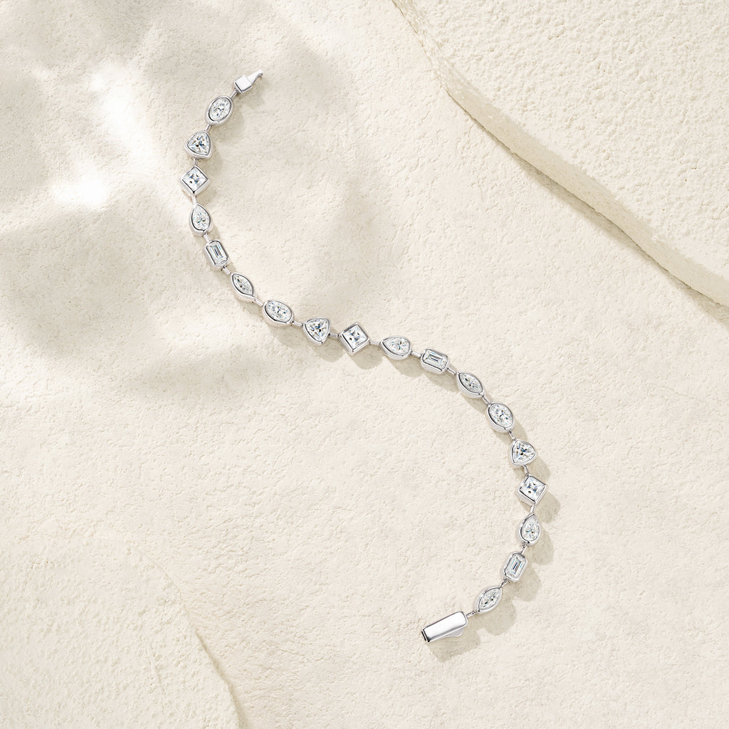Linen Whisper Moissanite Bracelet