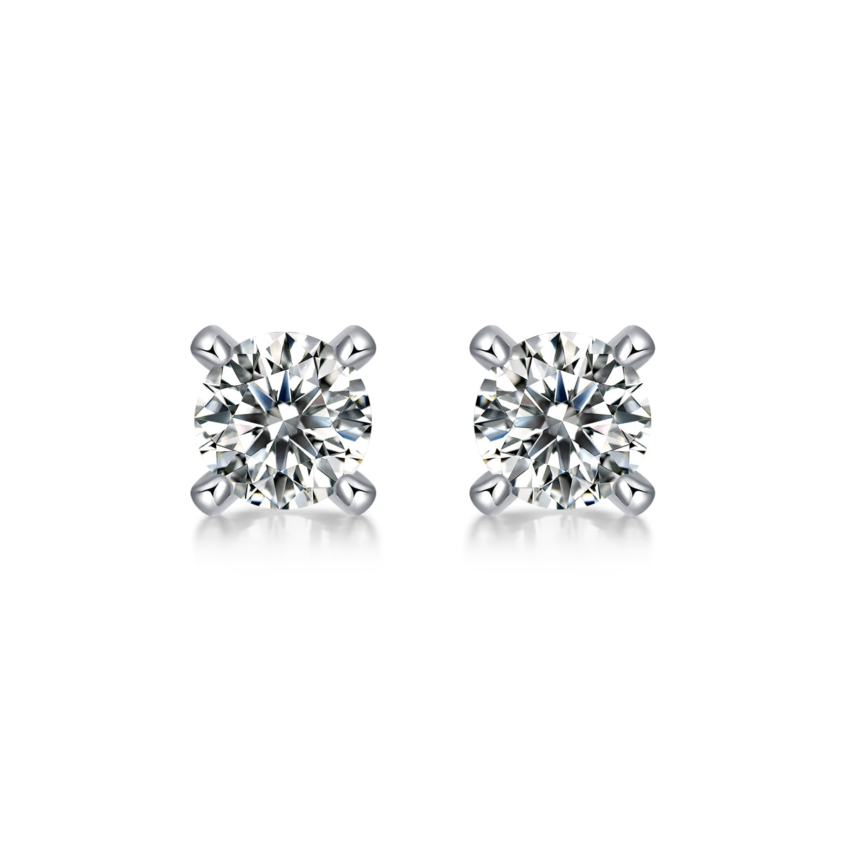 Moon Edge Moissanite Stud Earrings - S925 Silver