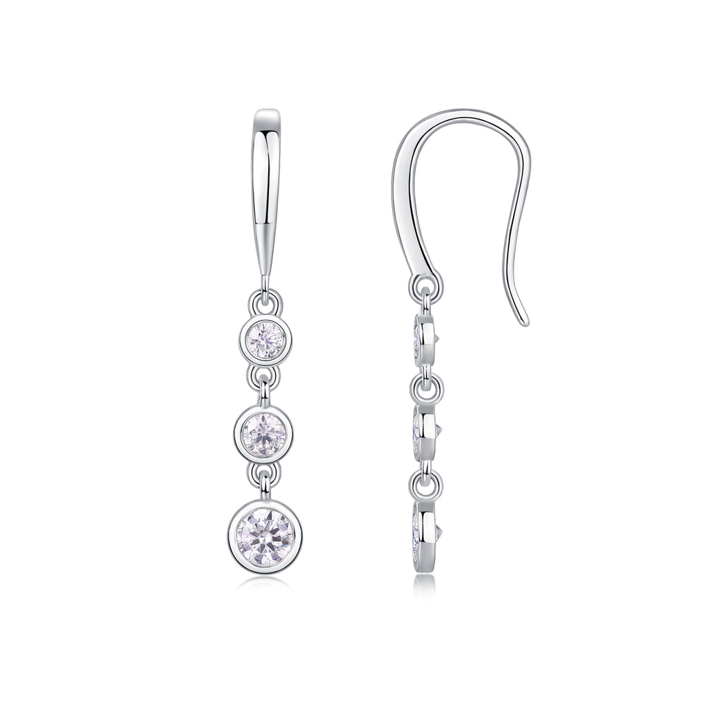 Moissanite Stud Earrings 0.3ct S925 Silver Platinum
