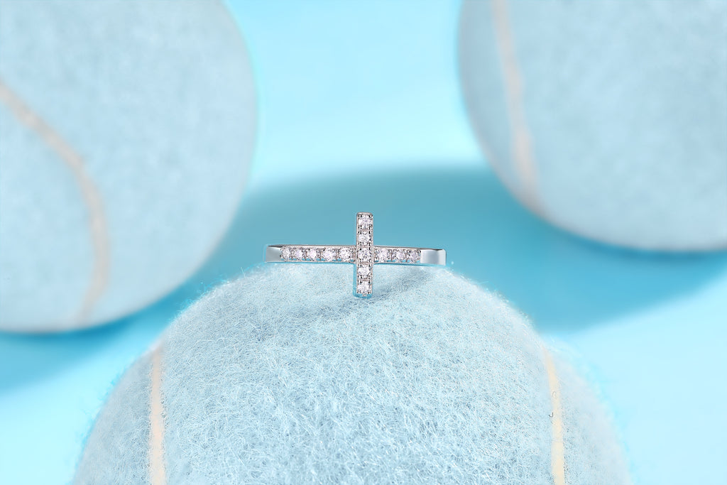 Holy Light Cross Ring Moissanite S925 Silver