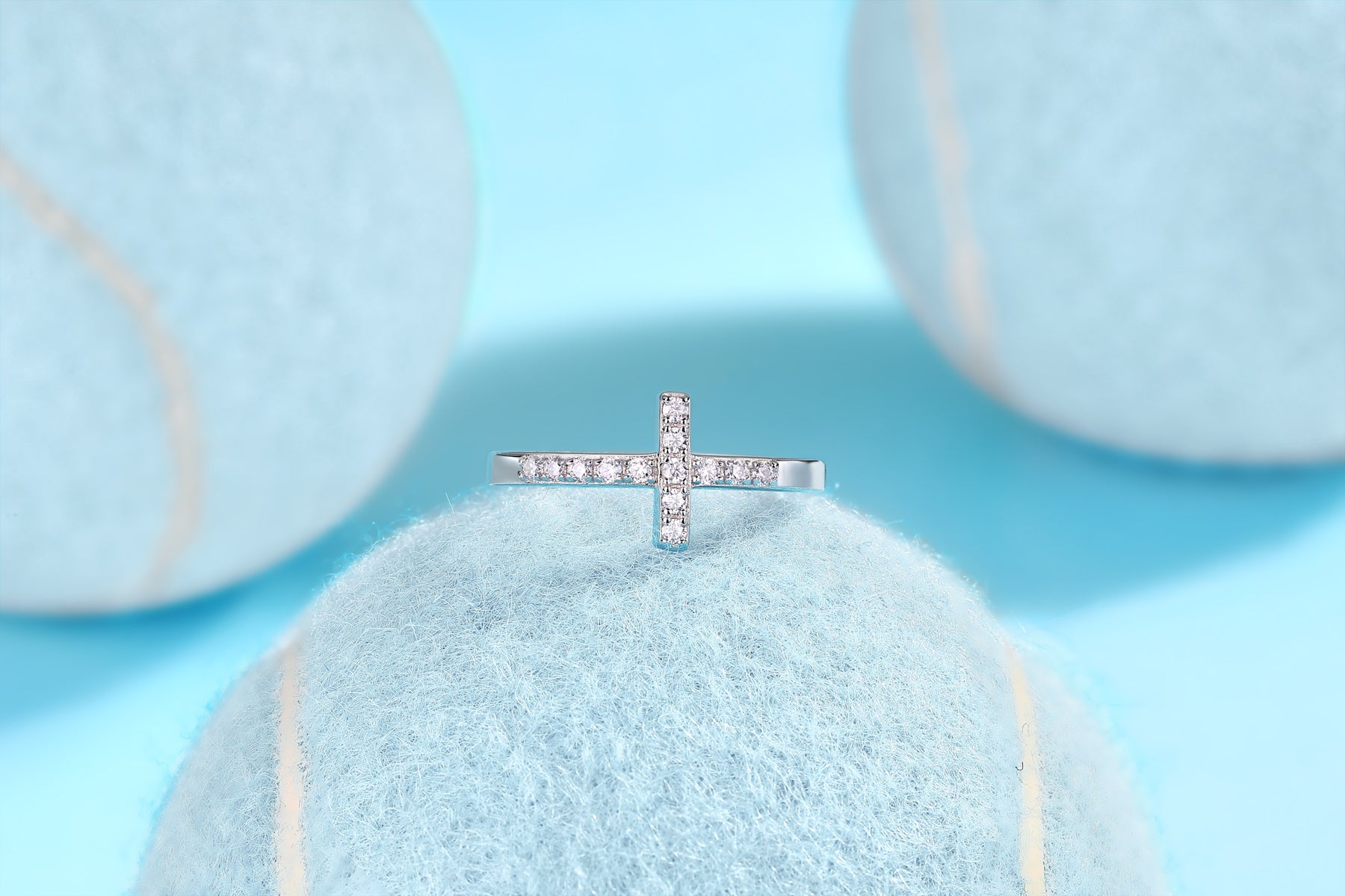 Holy Light Cross Ring Moissanite S925 Silver