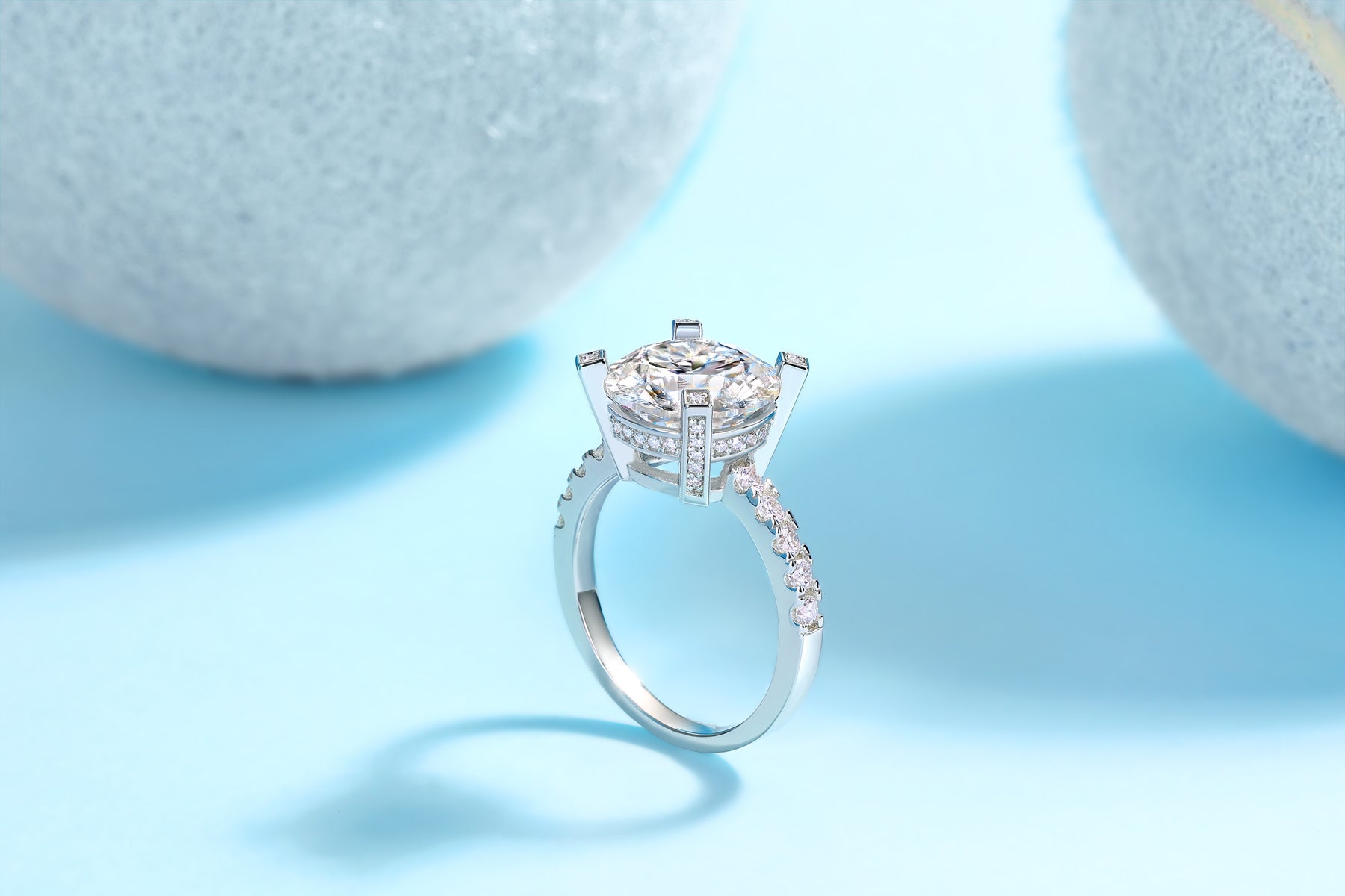 Radiant Star Ring 5ct Moissanite S925 Silver