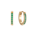Emerald Energy Huggies Earrings 12mm