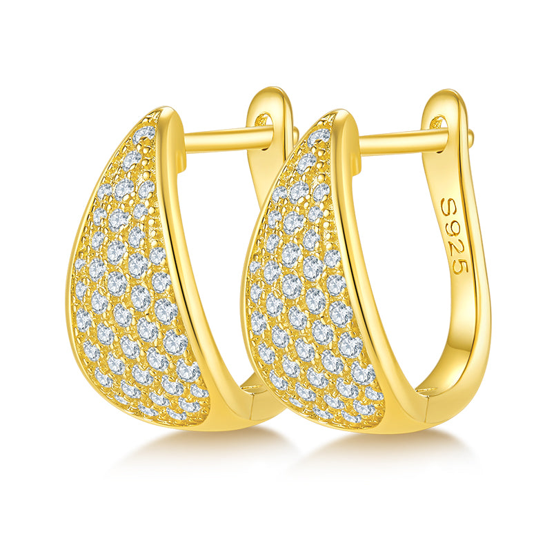 Procyon Moissanite Earrings - Silver Plated