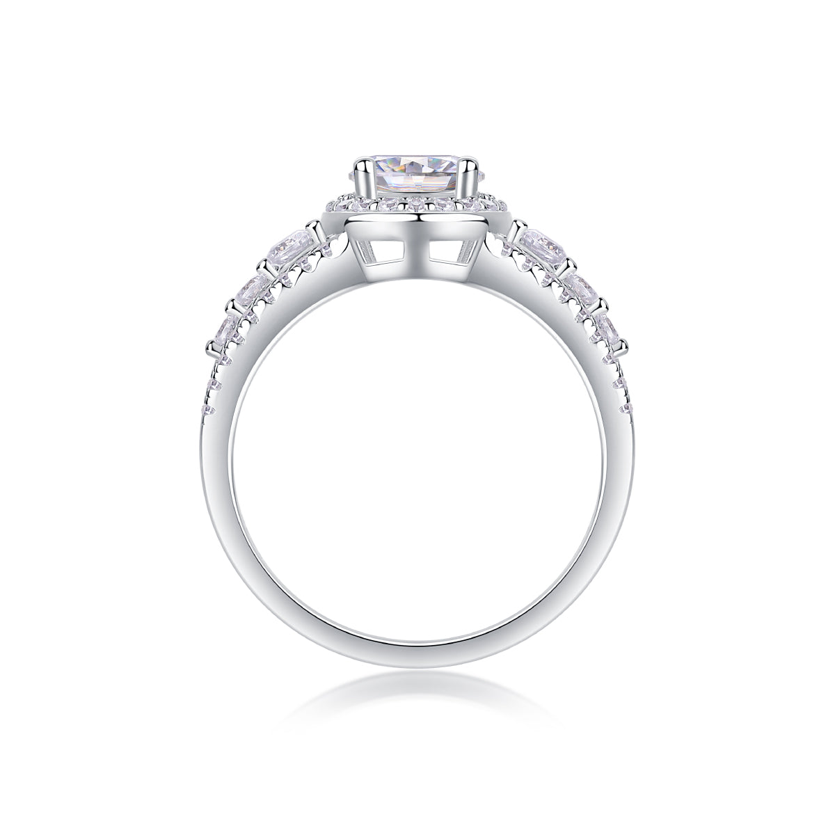 Moissanite Ring - 1 Carat S925 Silver Plated