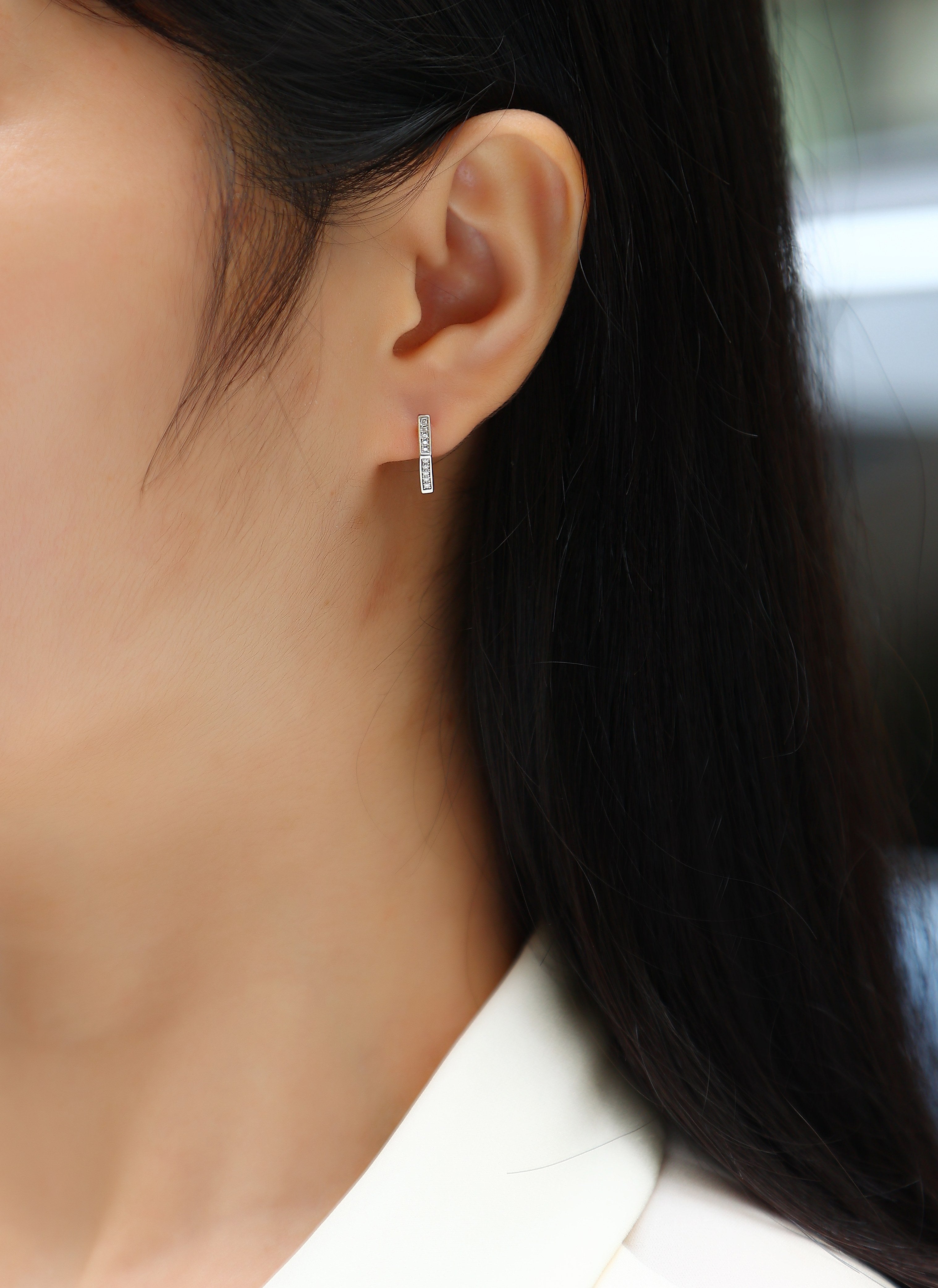 Gravity Moissanite Stud Earrings S925 Silver