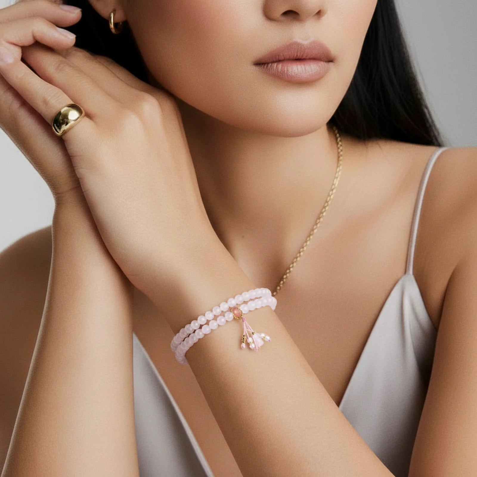 Lavender Dreams Rose Quartz Bracelet