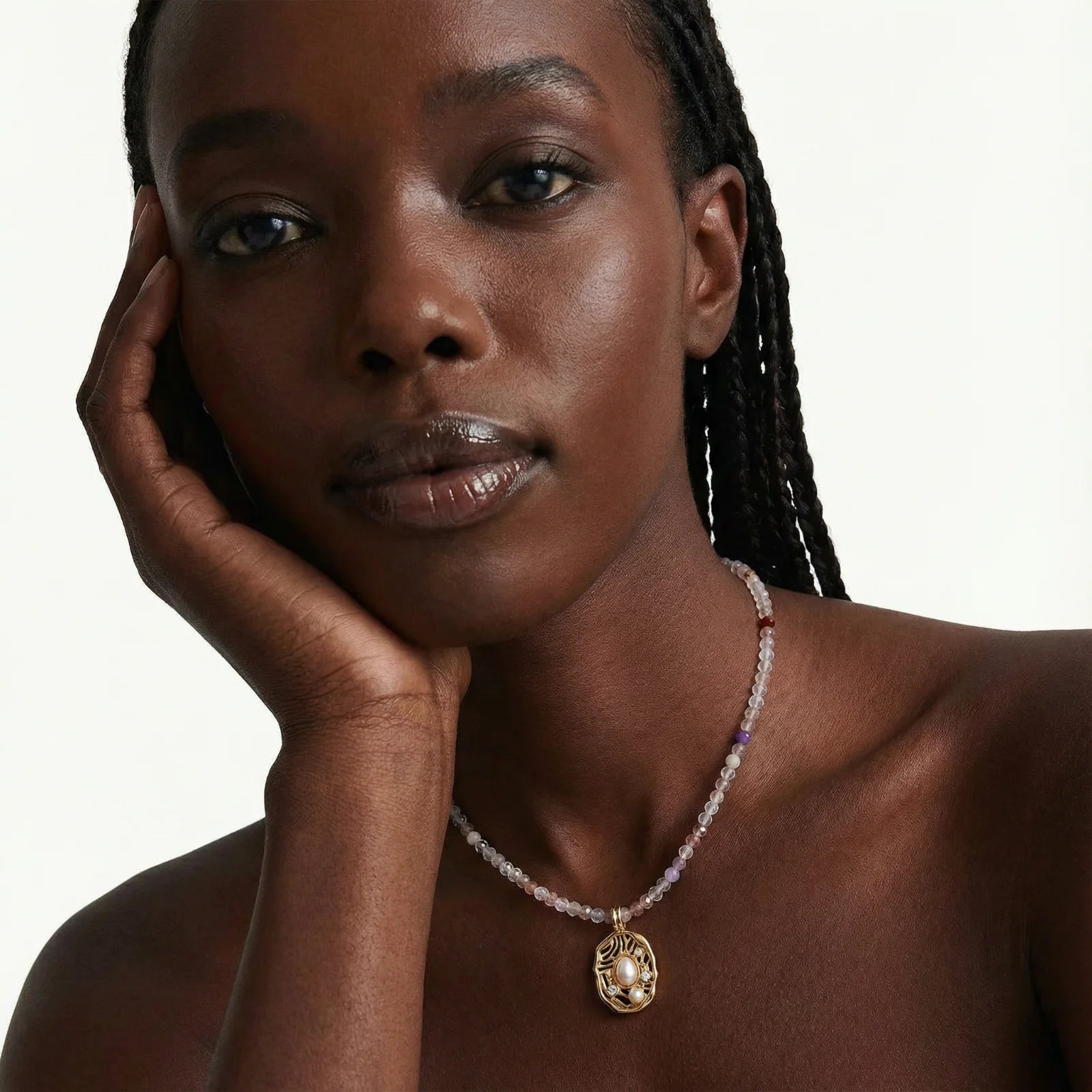 Mystic Garden Gemstone Necklace - Gold Plated