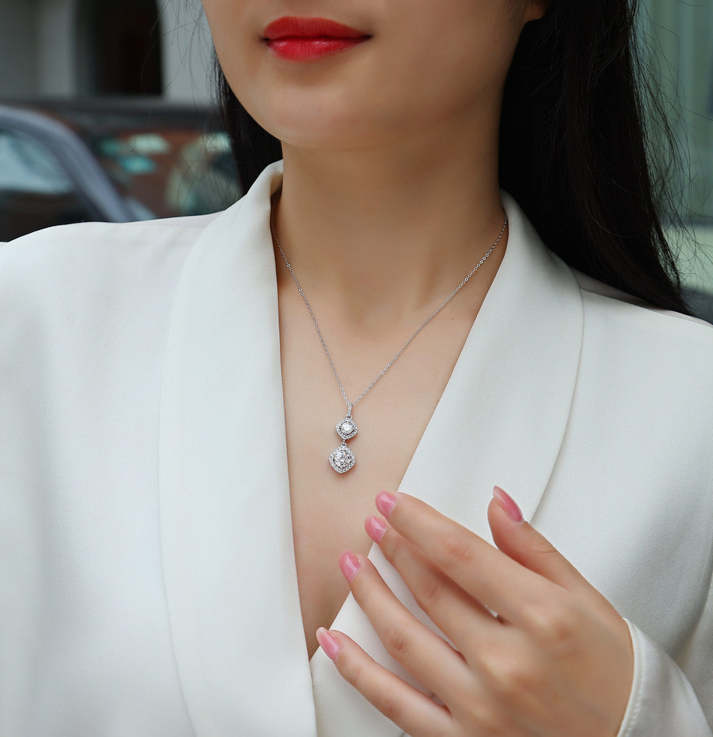 Snow Field Fairyland Moissanite Necklace 1CT