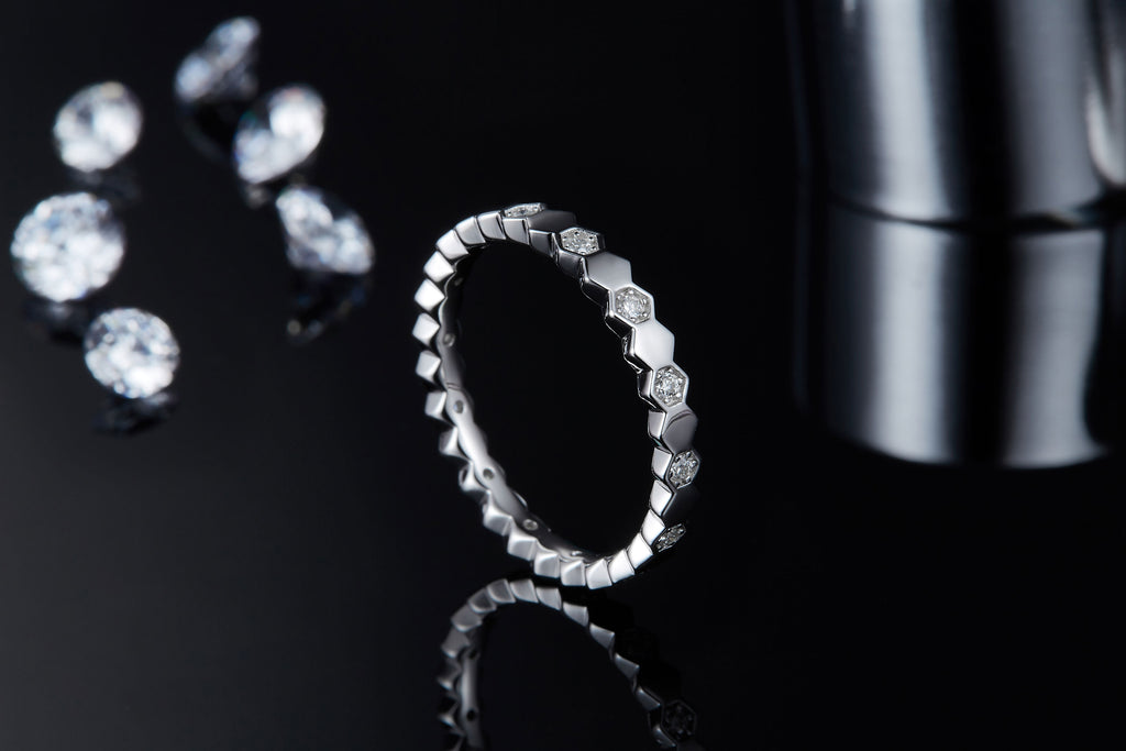 Gravity Moissanite Ring S925 Silver