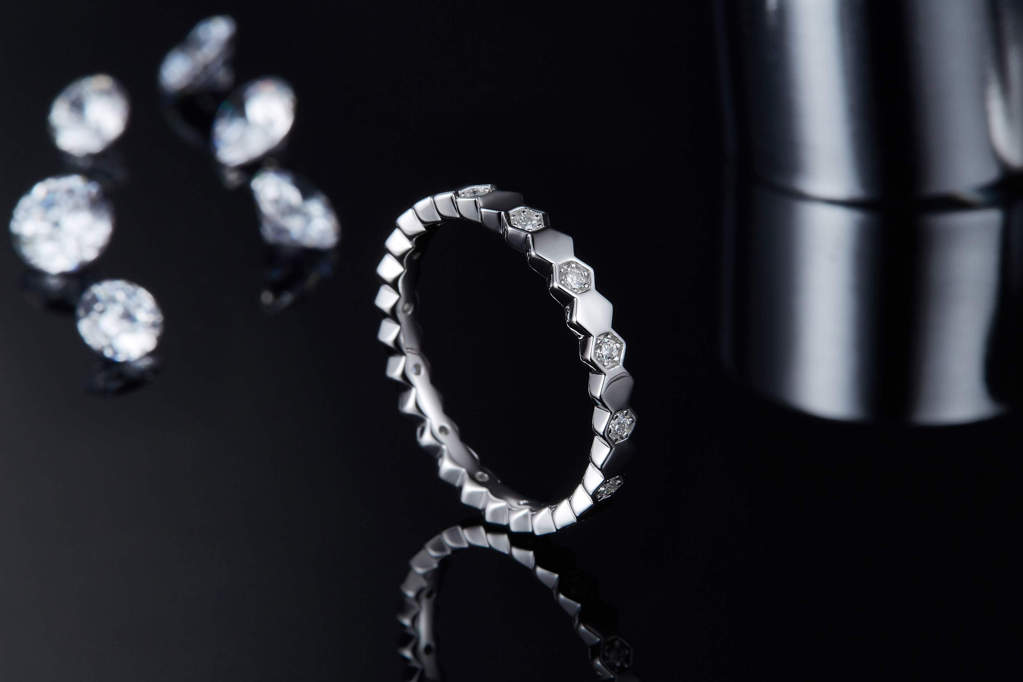 Gravity Moissanite Ring S925 Silver