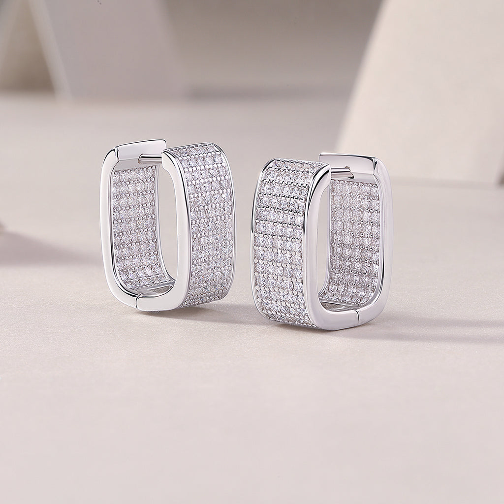 Moissanite Stud Earrings - S925 Silver Platinum