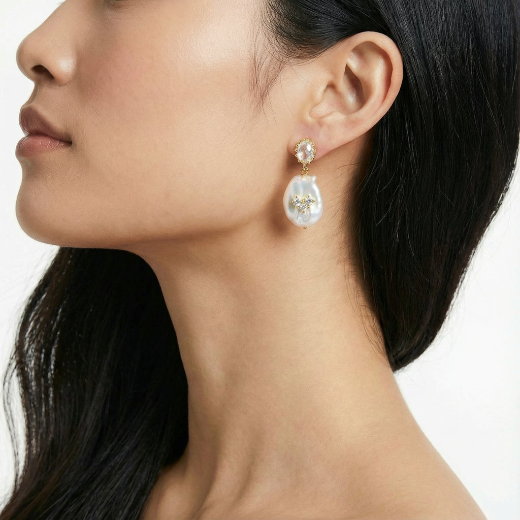 Moonlight Pearl Drop Earrings