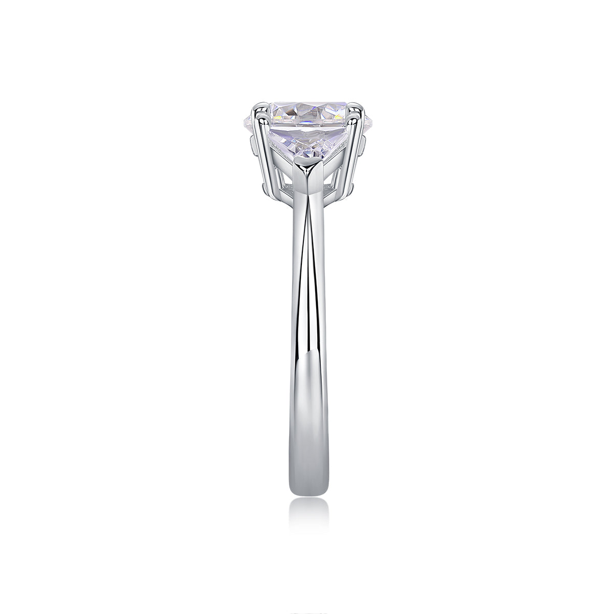 Sky Gradient Ring - Moissanite 2ct Silver