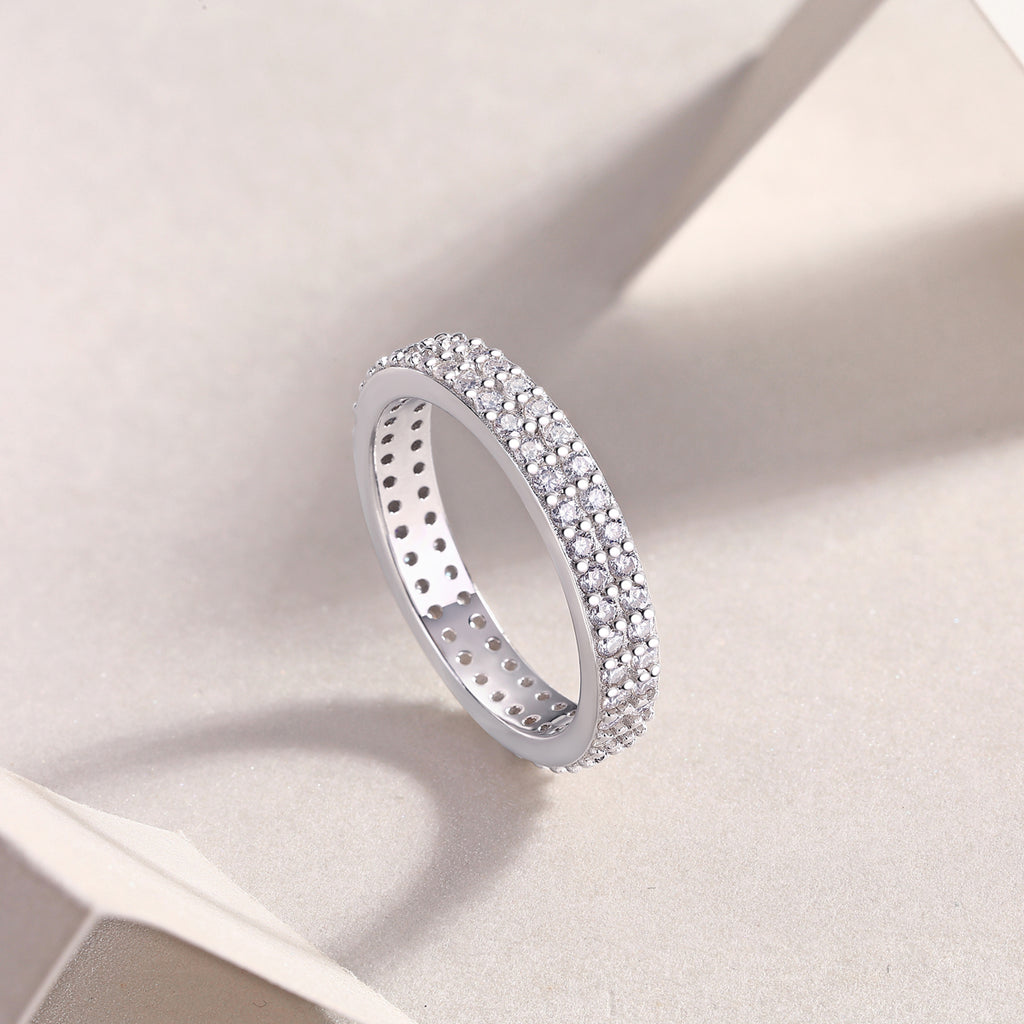 Starlight Moissanite Ring - S925 Silver Platinum