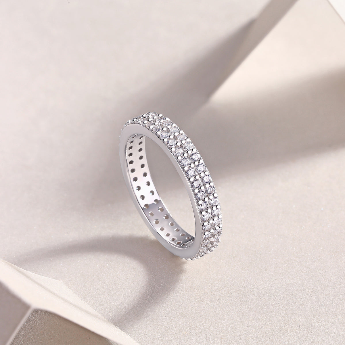 Starlight Moissanite Ring - S925 Silver Platinum
