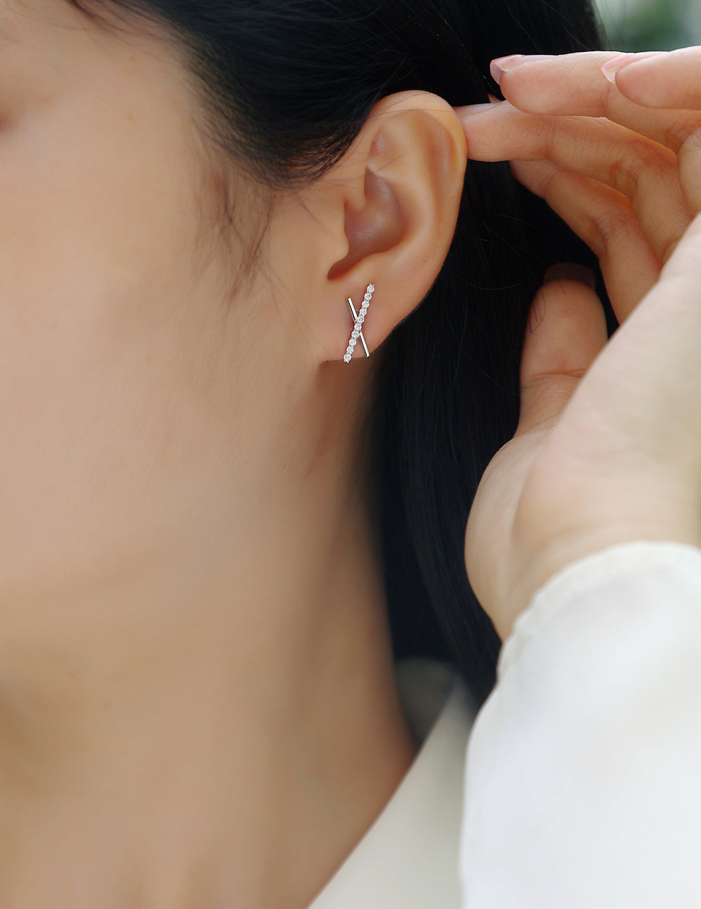 Intertwined Souls Moissanite Stud Earrings