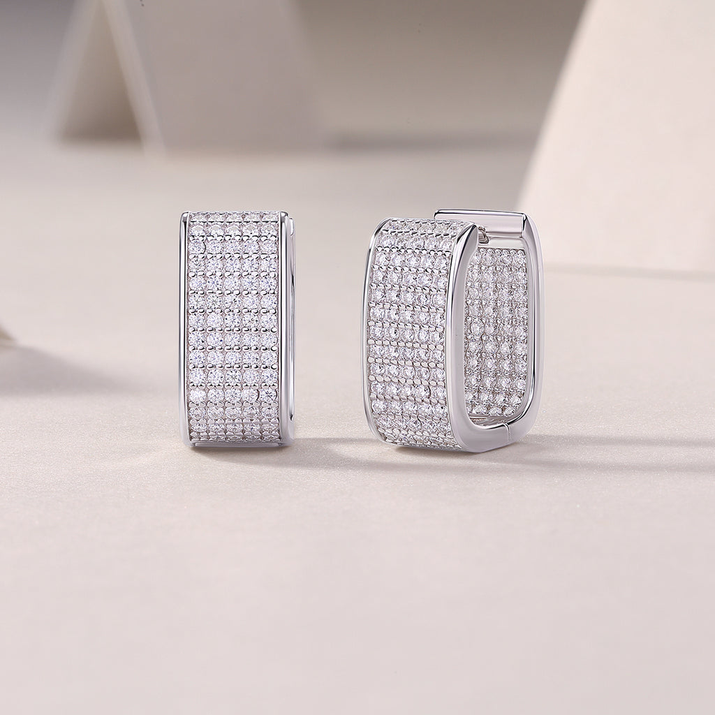 Moissanite Stud Earrings - S925 Silver Platinum
