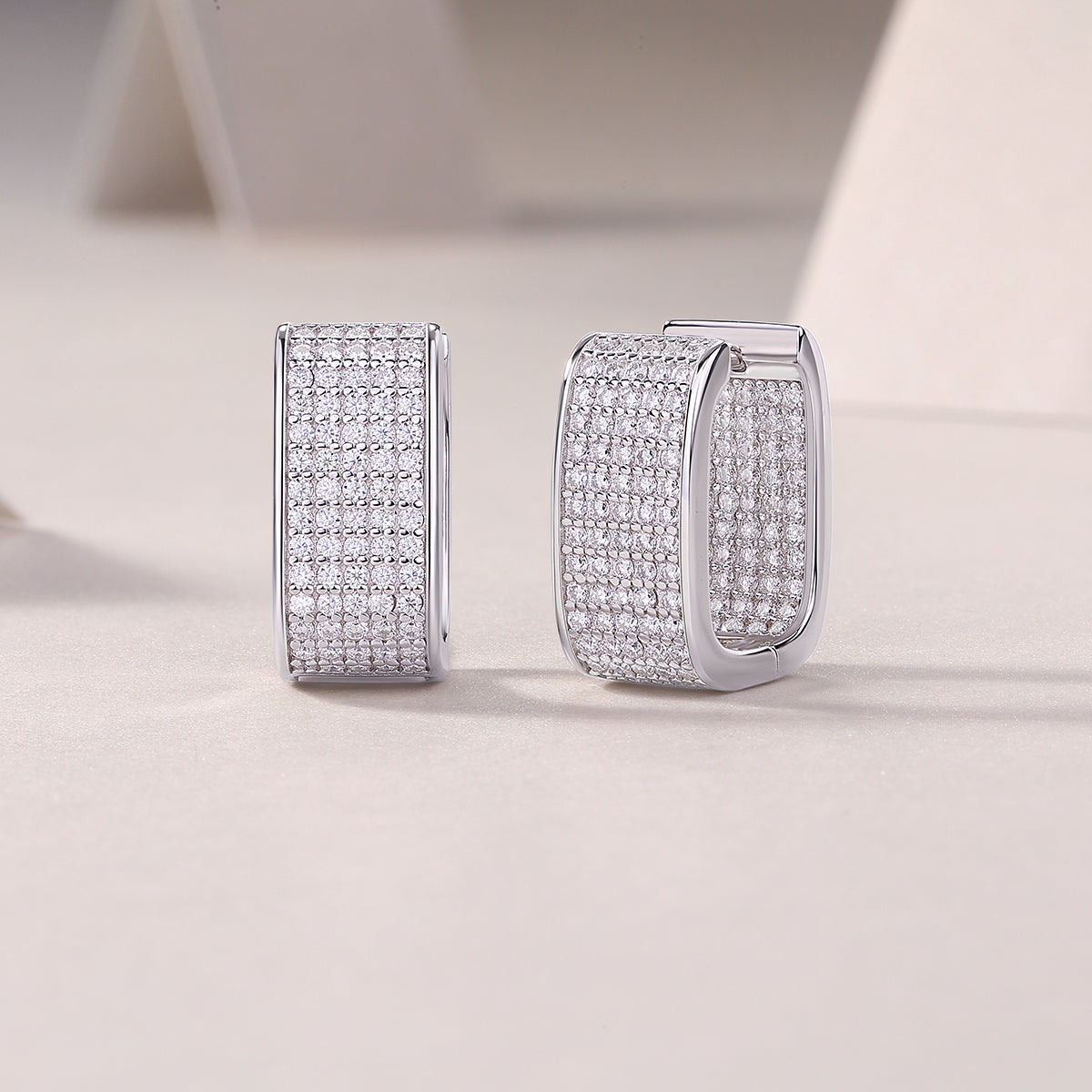 Moissanite Stud Earrings - S925 Silver Platinum