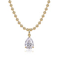 Lucid Realm Moissanite Pear Necklace Gold