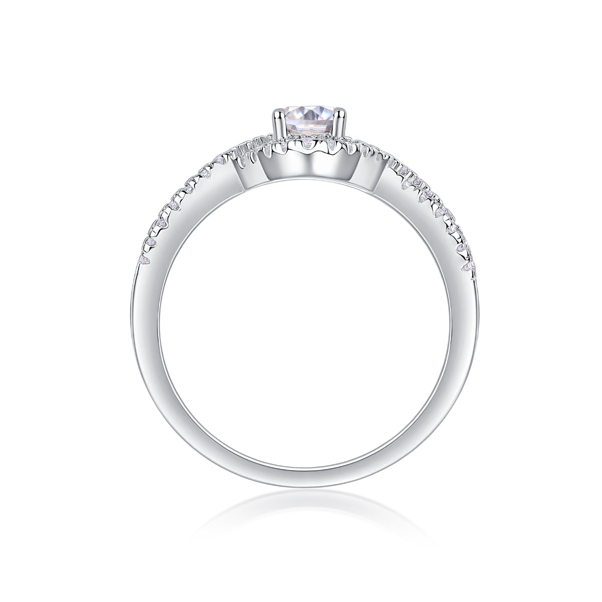 Alice In Wonderland Moissanite Ring - Silver
