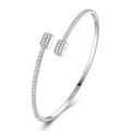 Fluid Curve Cuff Moissanite Silver