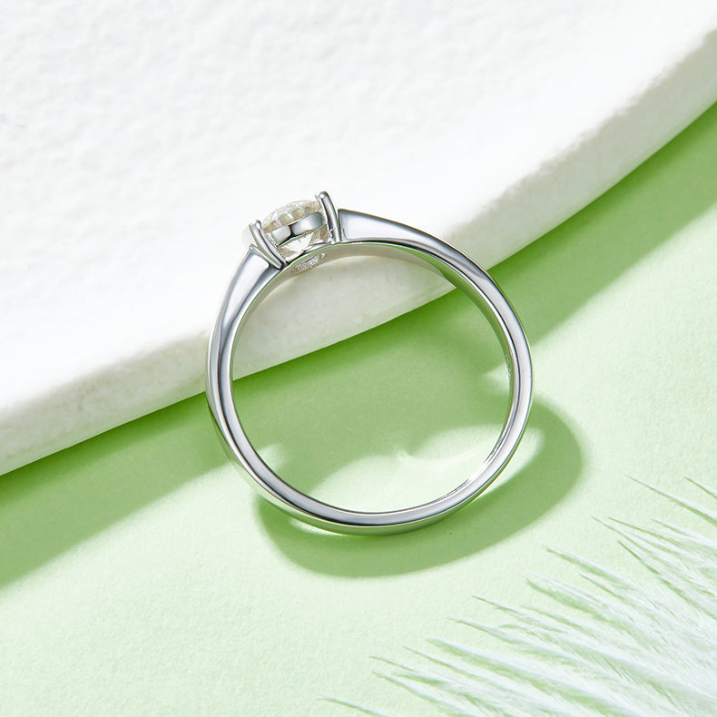 Altair Wing Ring - Moissanite 0.5ct Silver