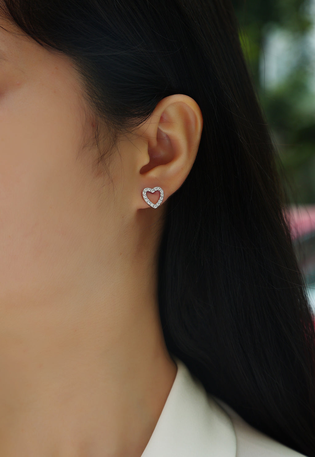 Meissa Moissanite Stud Earrings - Silver