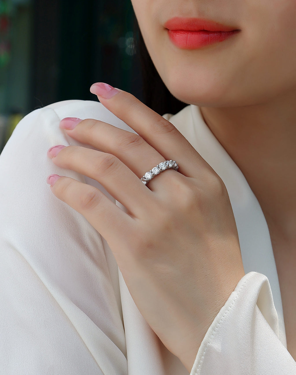 Ferris Wheel Moissanite Ring S925 Silver