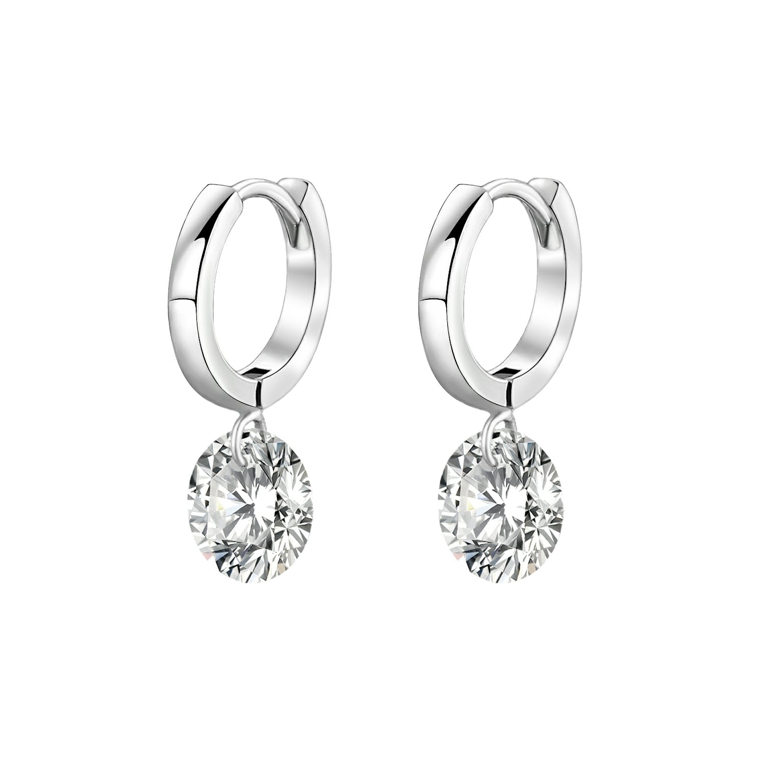 Cosmic Beat Moissanite Earrings 2ct Silver