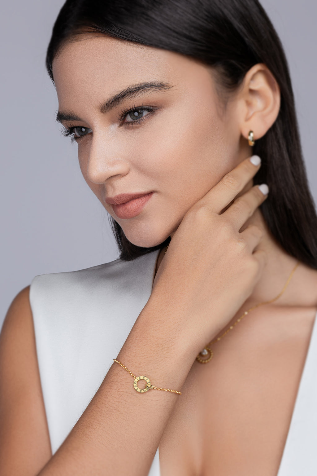 Golden Moissanite Bracelet - S925 Silver 18cm