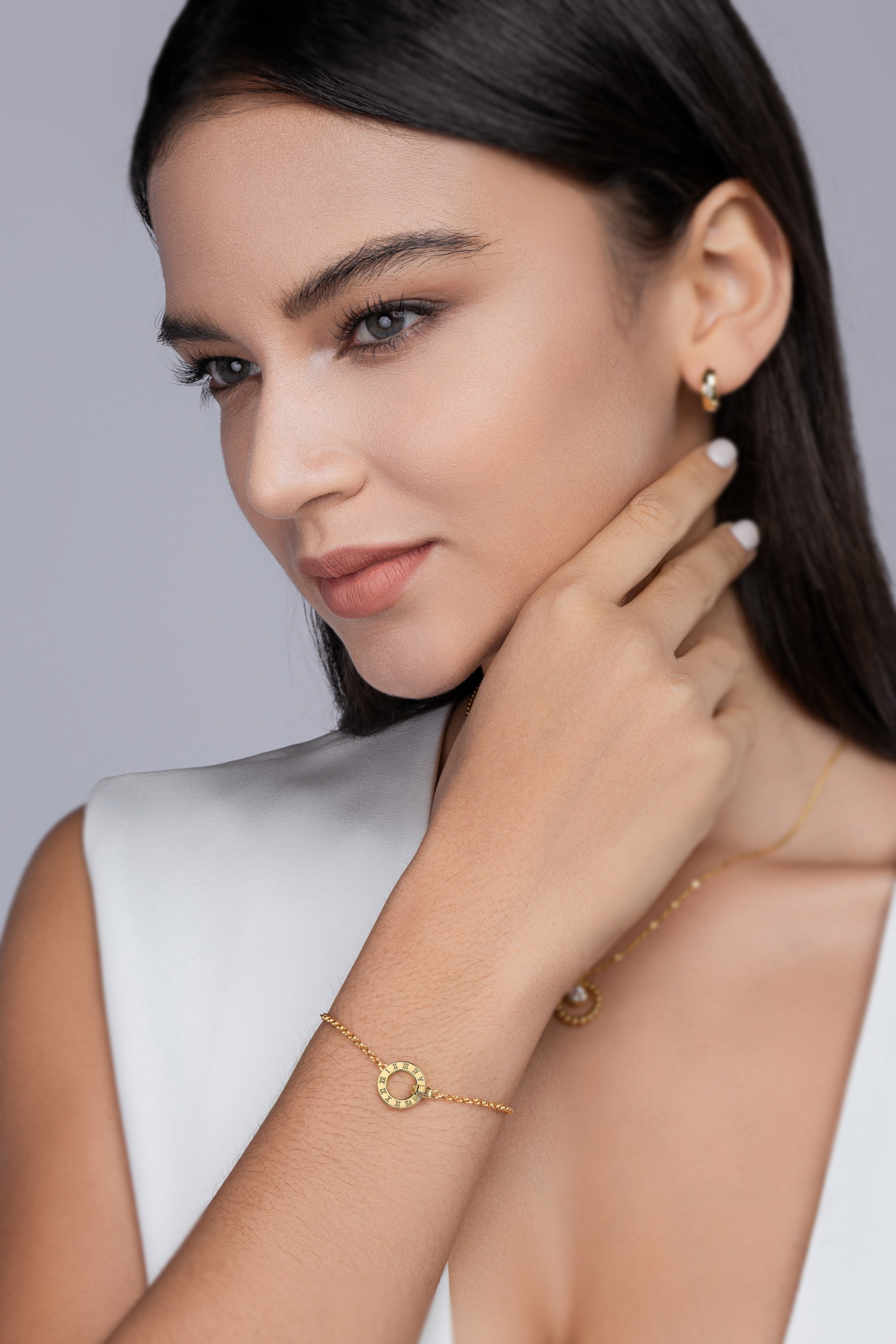 Golden Moissanite Bracelet - S925 Silver 18cm