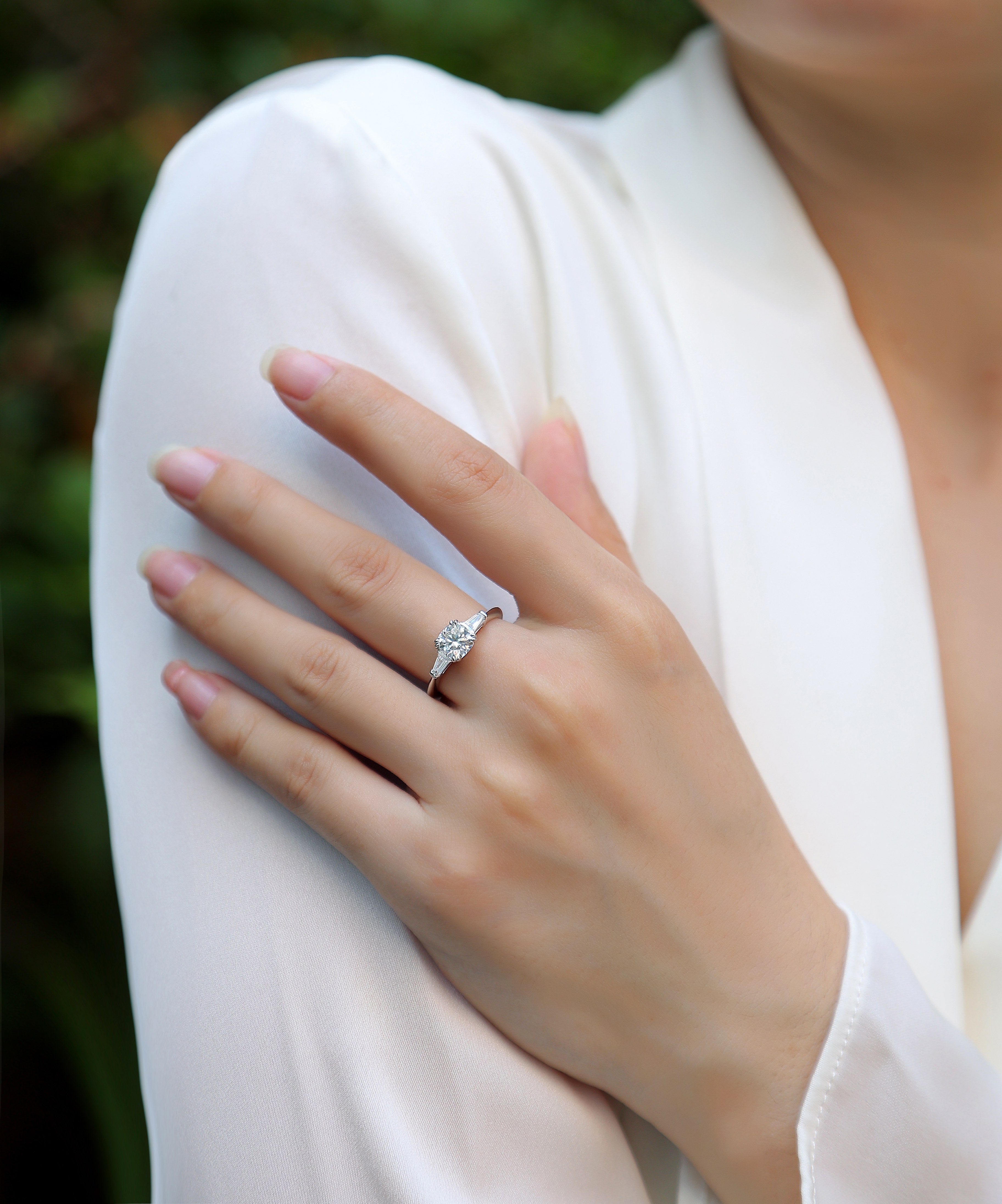 Lyra Chord Moissanite Ring - S925 Silver