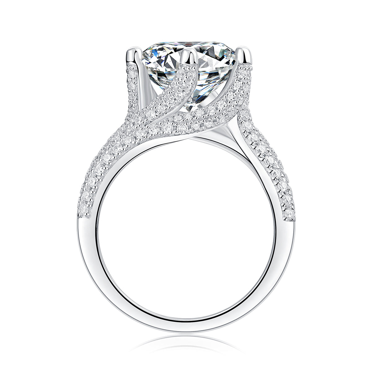 Eternal Vow Ring 5ct Moissanite Silver