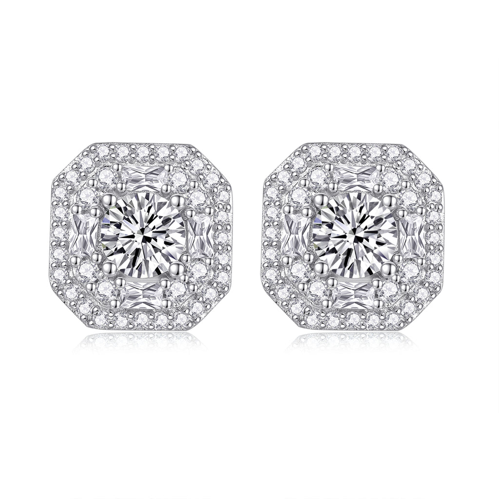 Wezen Moissanite Stud Earrings 0.5ct Silver