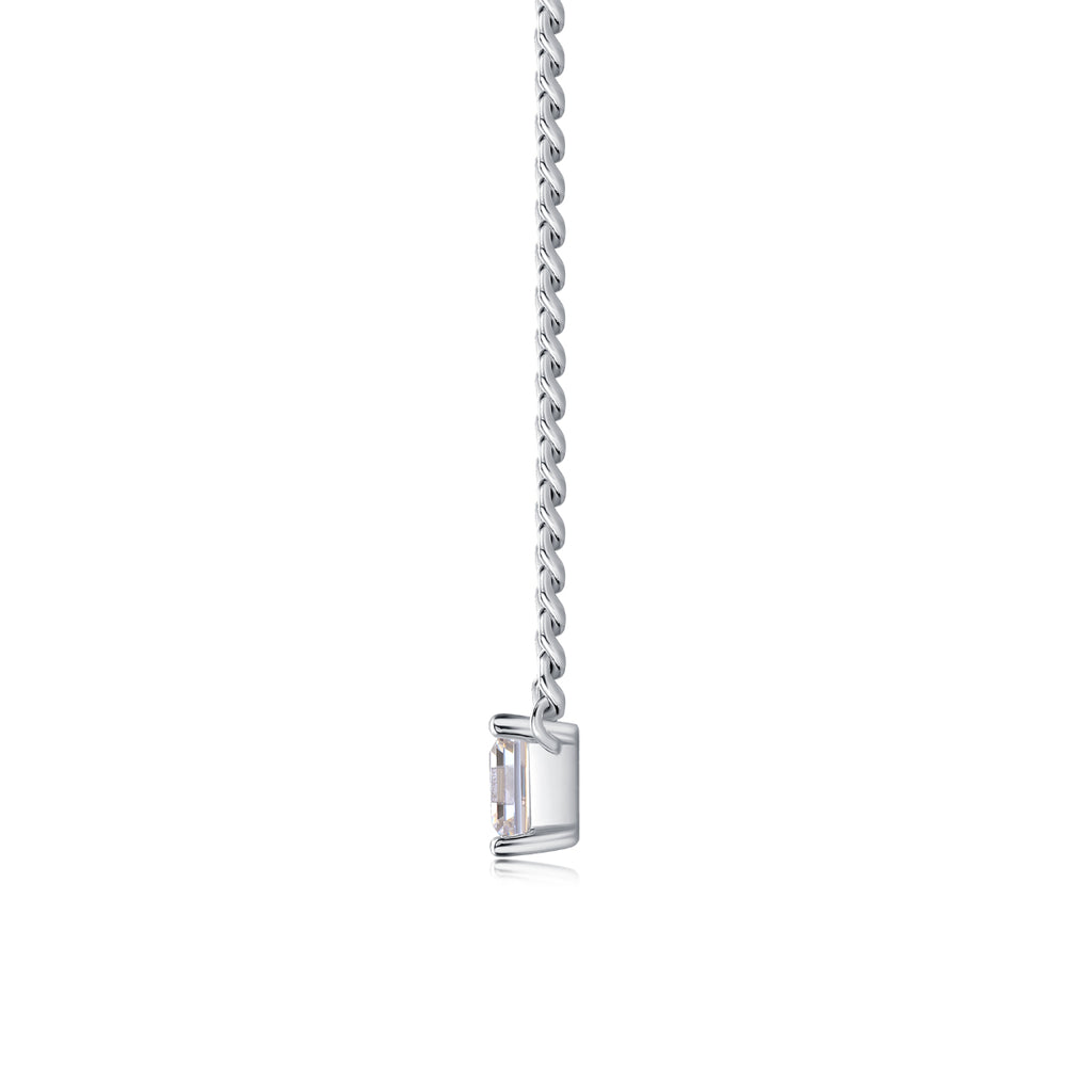 Oracle's Vision Moissanite Necklace - Silver 40cm