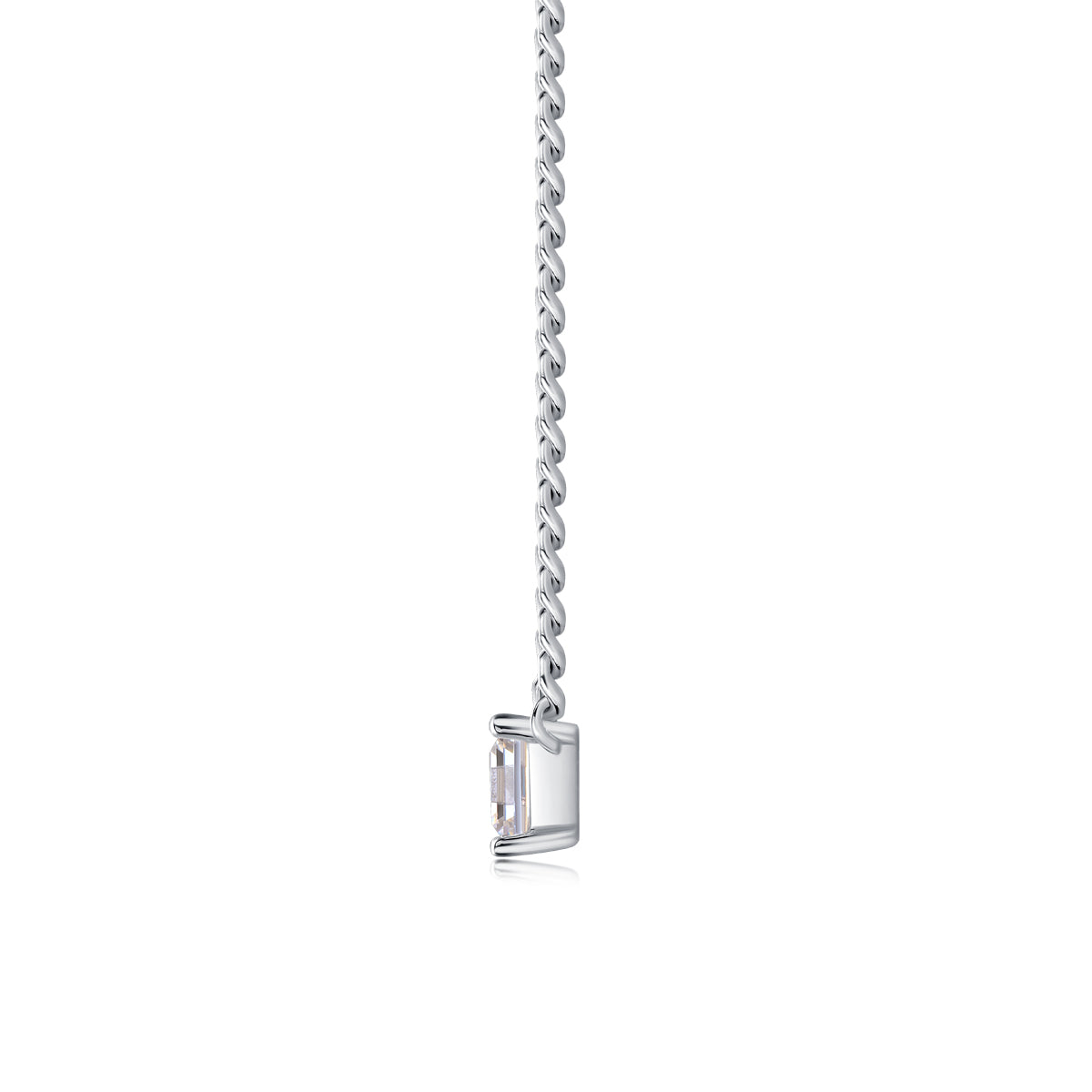 Oracle's Vision Moissanite Necklace - Silver 40cm
