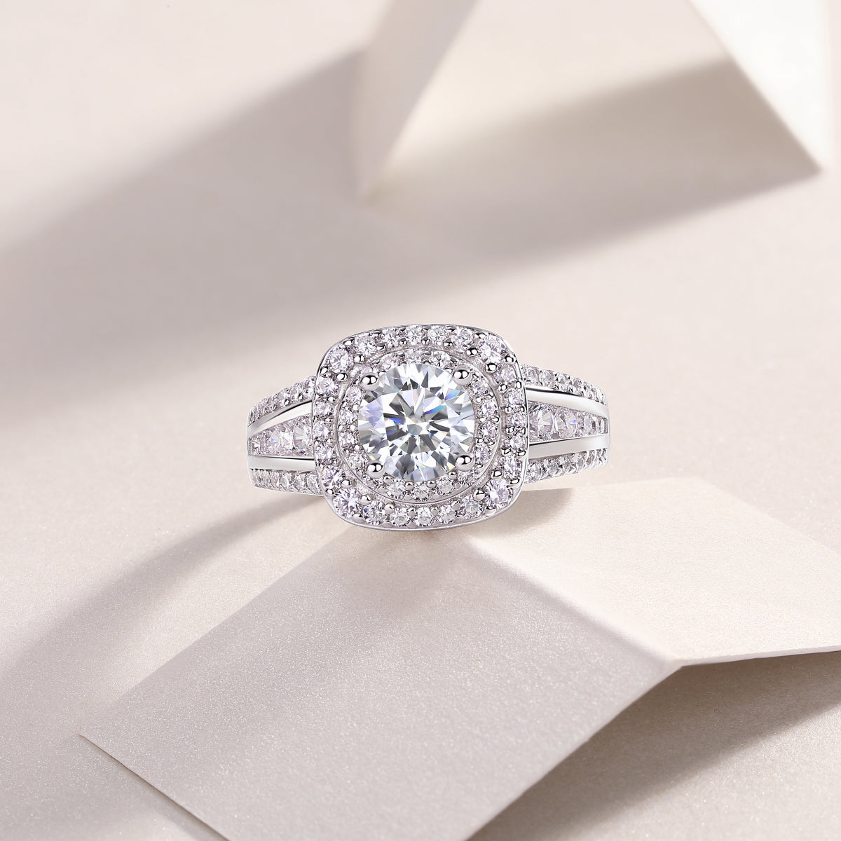 Starry Sky Moissanite Crown Ring - S925 Silver