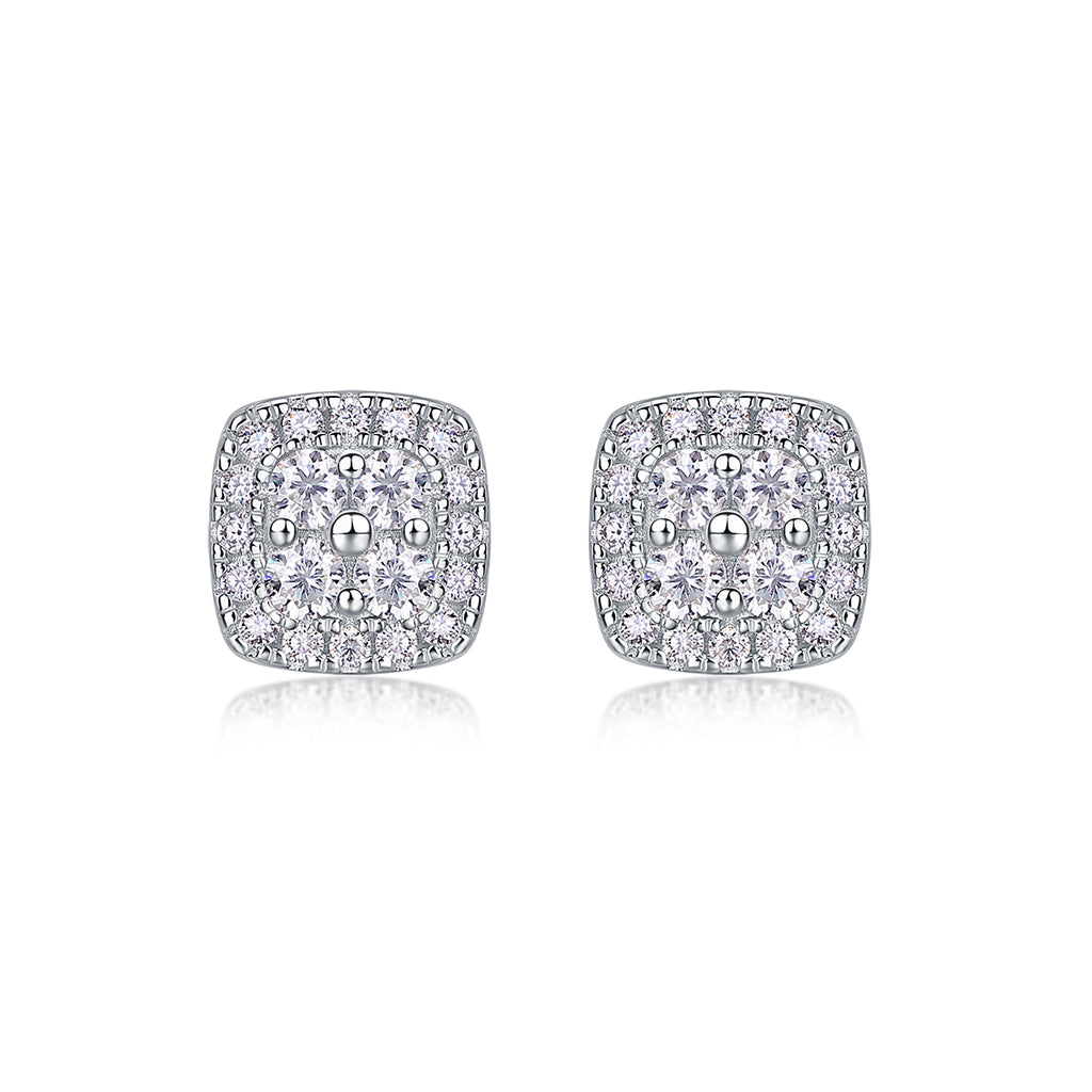 Fog Sea Moissanite Stud Earrings S925 Silver