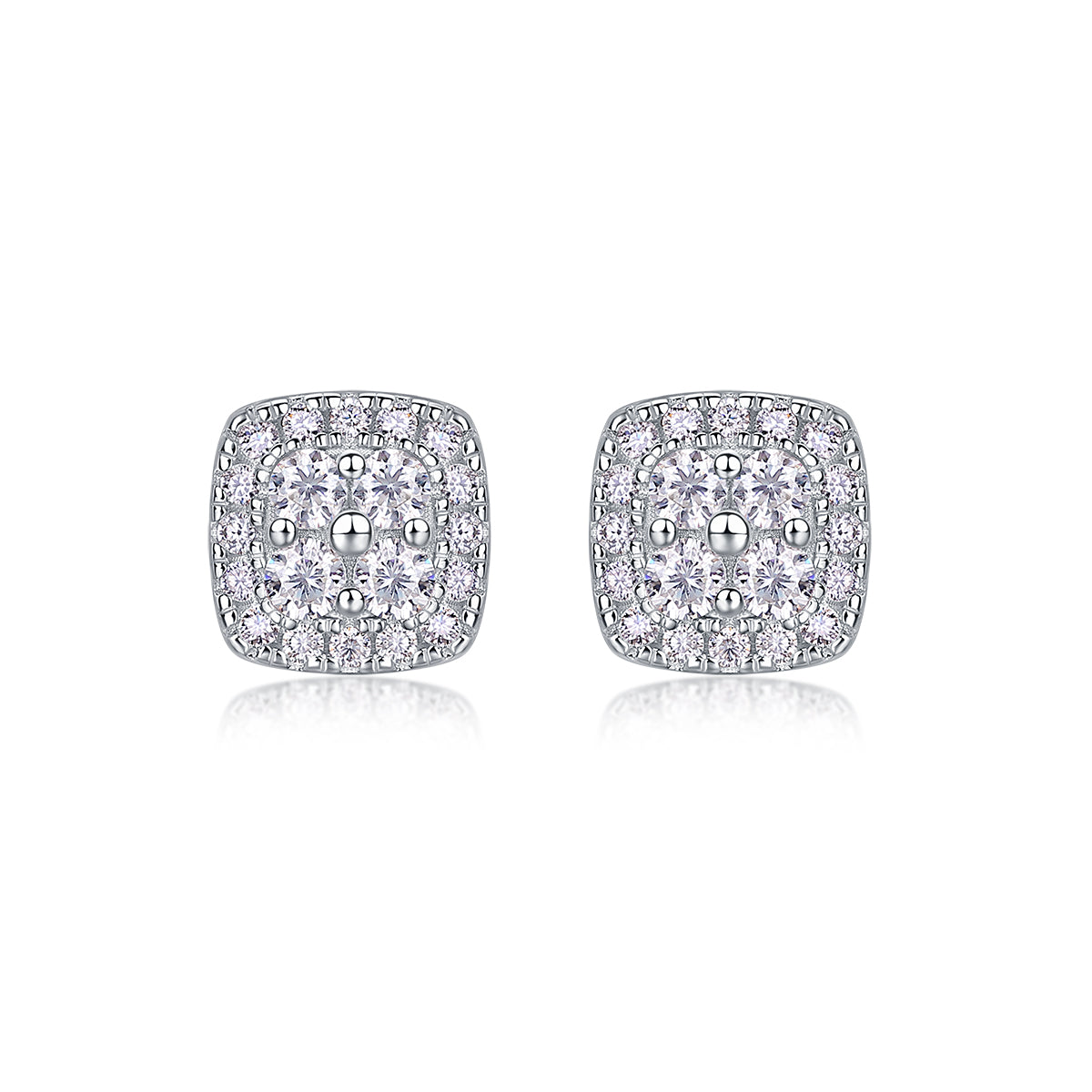 Fog Sea Moissanite Stud Earrings S925 Silver
