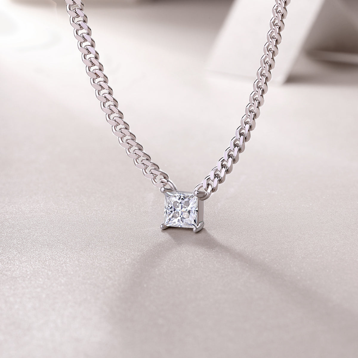 Oracle's Vision Moissanite Necklace - Silver 40cm