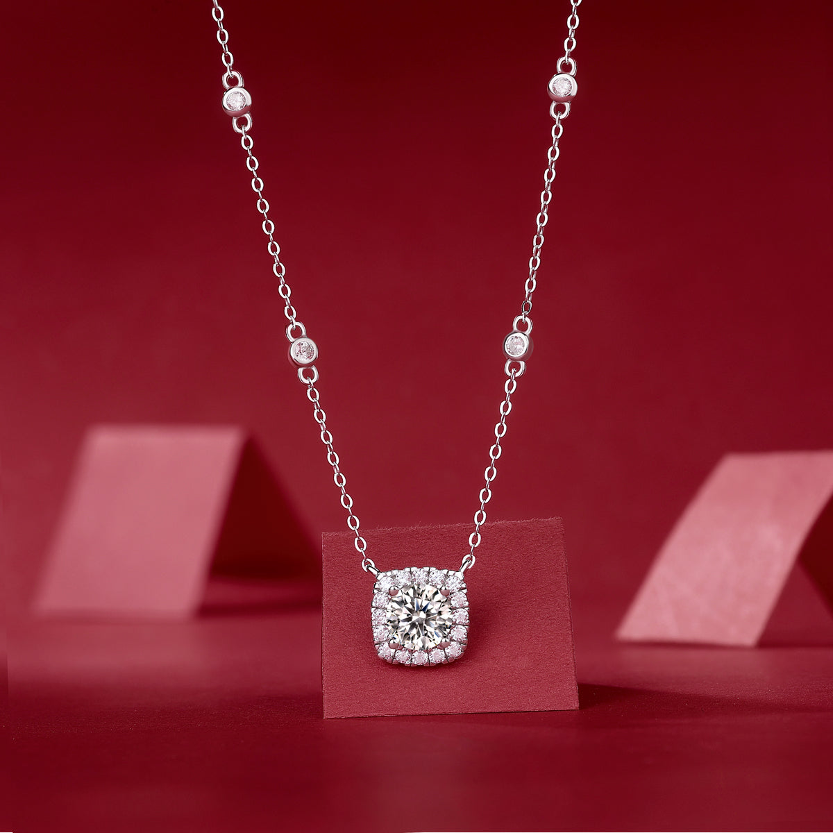 Night Mist Moissanite Necklace - S925 Silver 1ct
