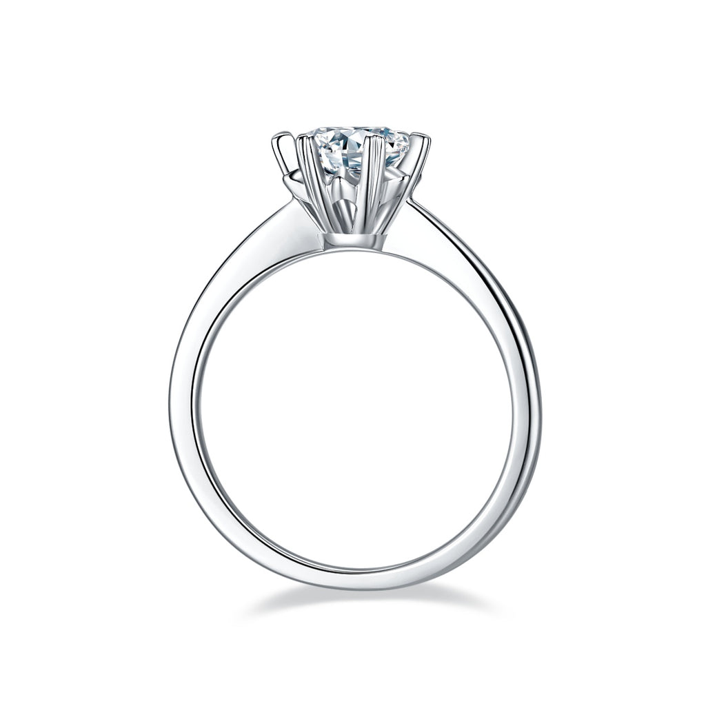 Celestial Equator Ring - Moissanite 1ct Silver