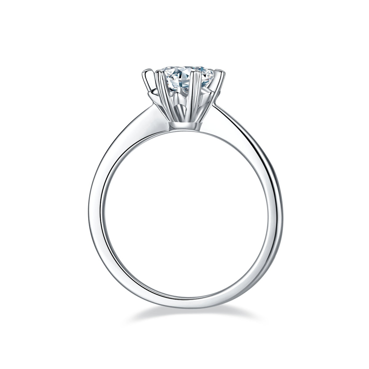 Celestial Equator Ring - Moissanite 1ct Silver