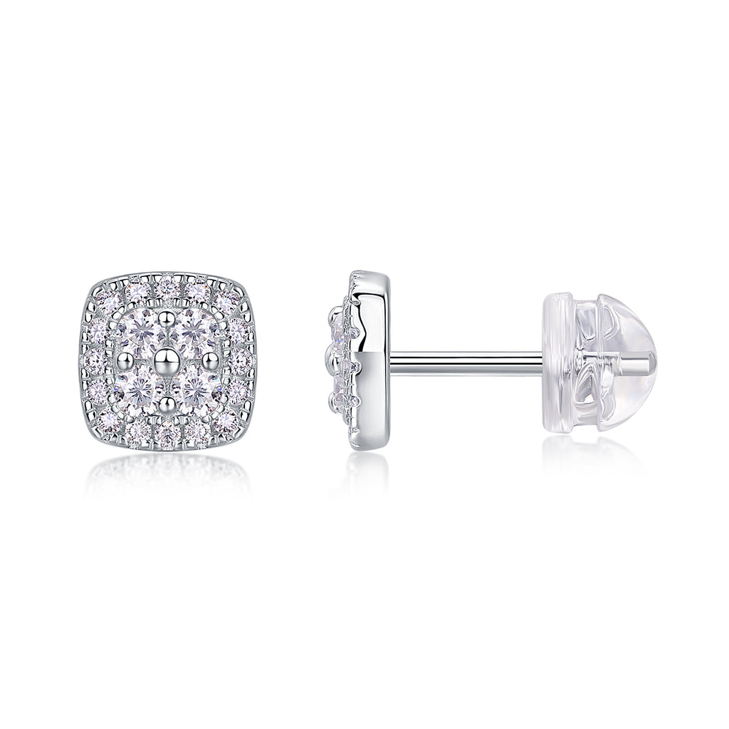 Fog Sea Moissanite Stud Earrings S925 Silver