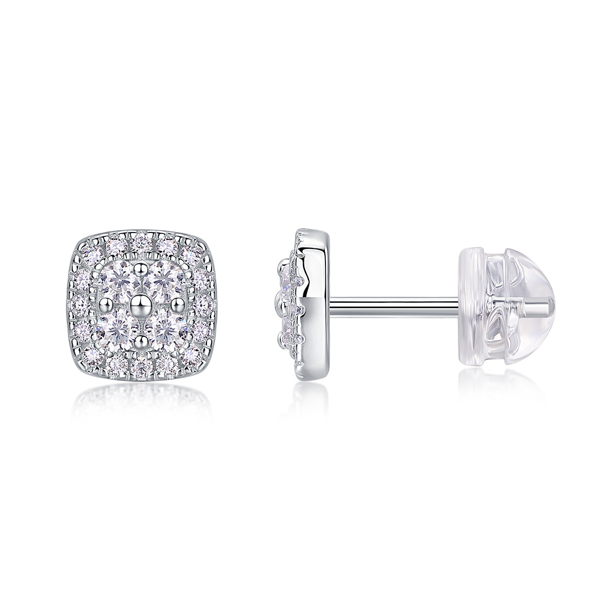 Fog Sea Moissanite Stud Earrings S925 Silver