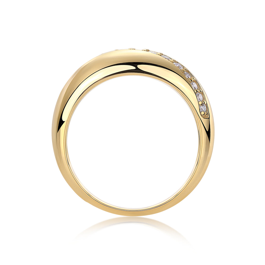 Solar Minimum Ring Moissanite Gold-Plated S925
