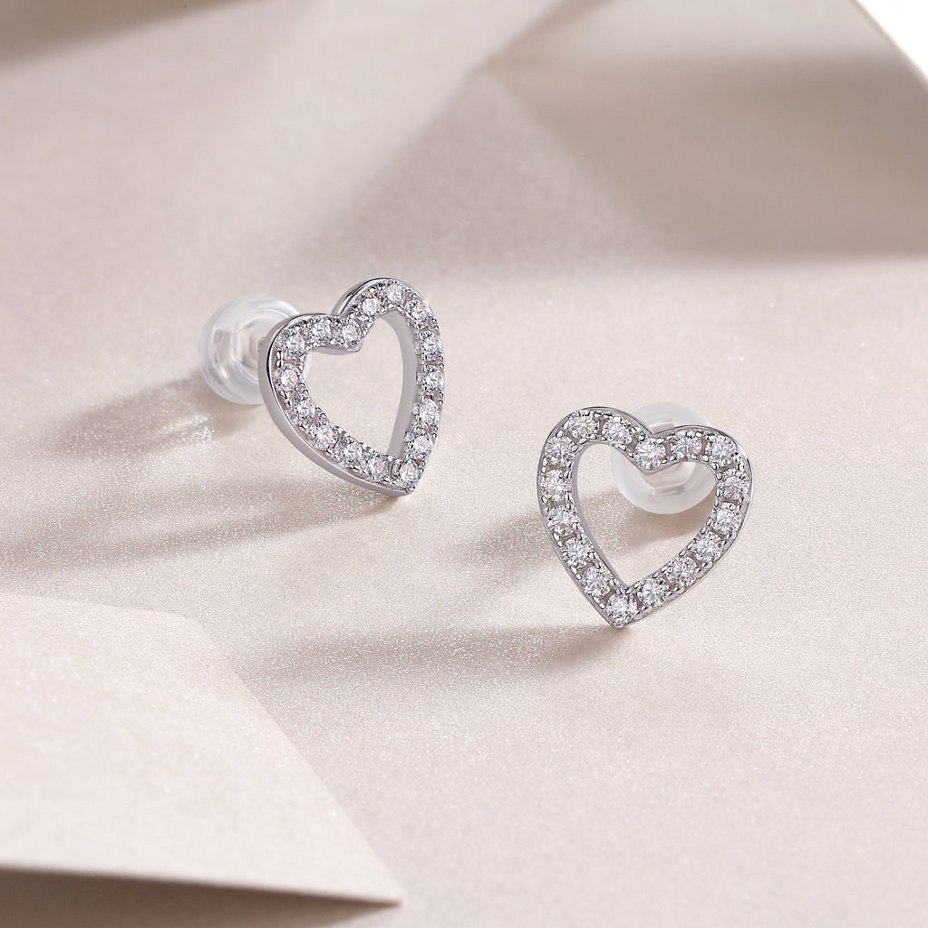 Meissa Moissanite Stud Earrings - Silver