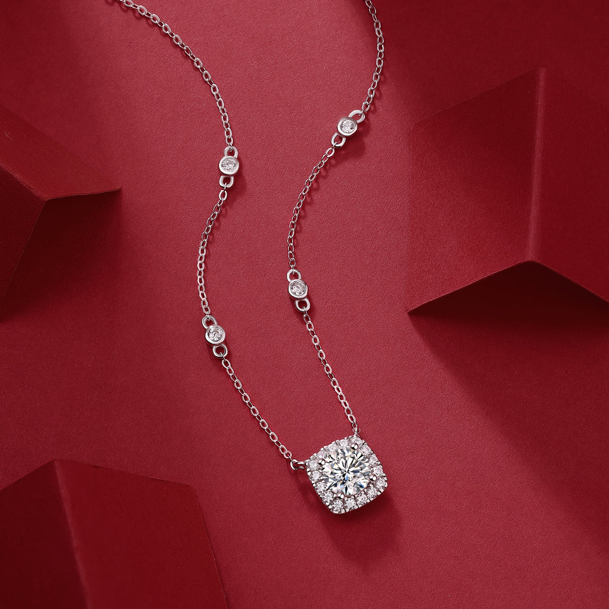 Night Mist Moissanite Necklace - S925 Silver 1ct