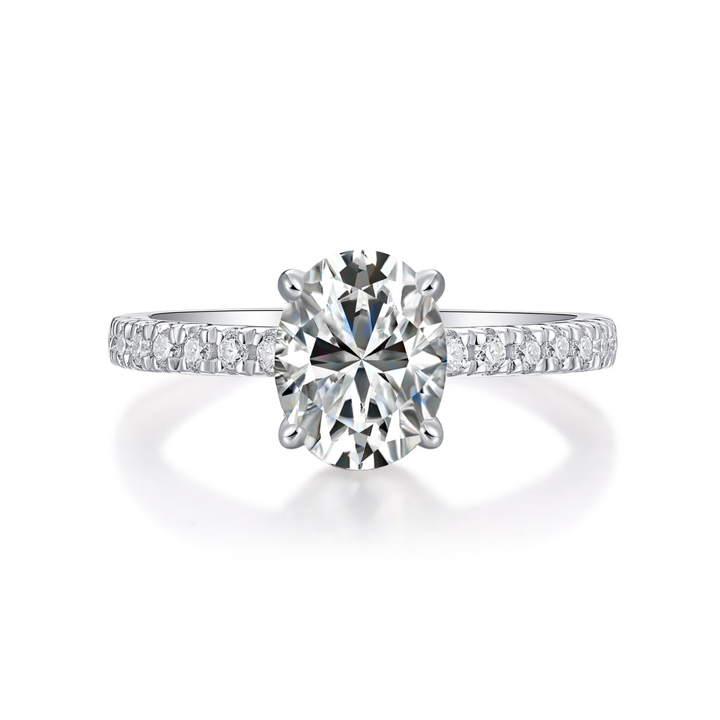 Aurora Oval Moissanite Ring - S925 Silver